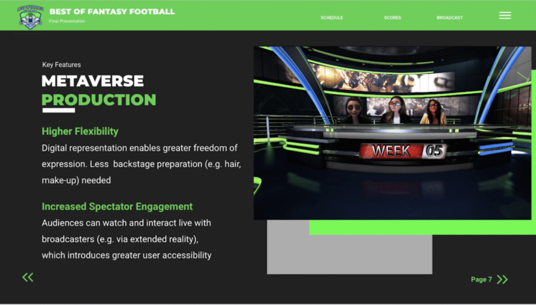 Metaverse engagement concept for the league