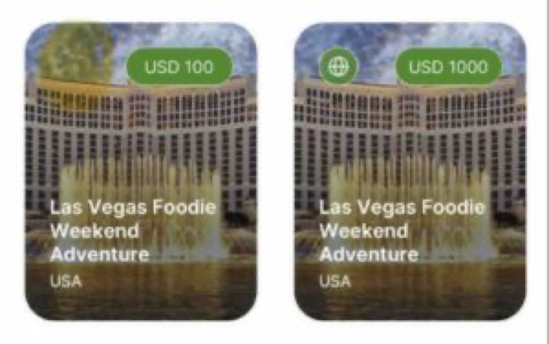 Old trip card with a confusing globe icon and no avatar