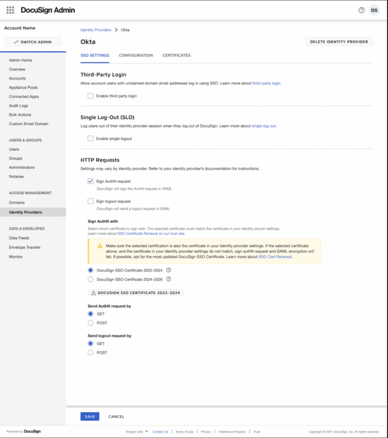 Audit of the existing certificate management flow